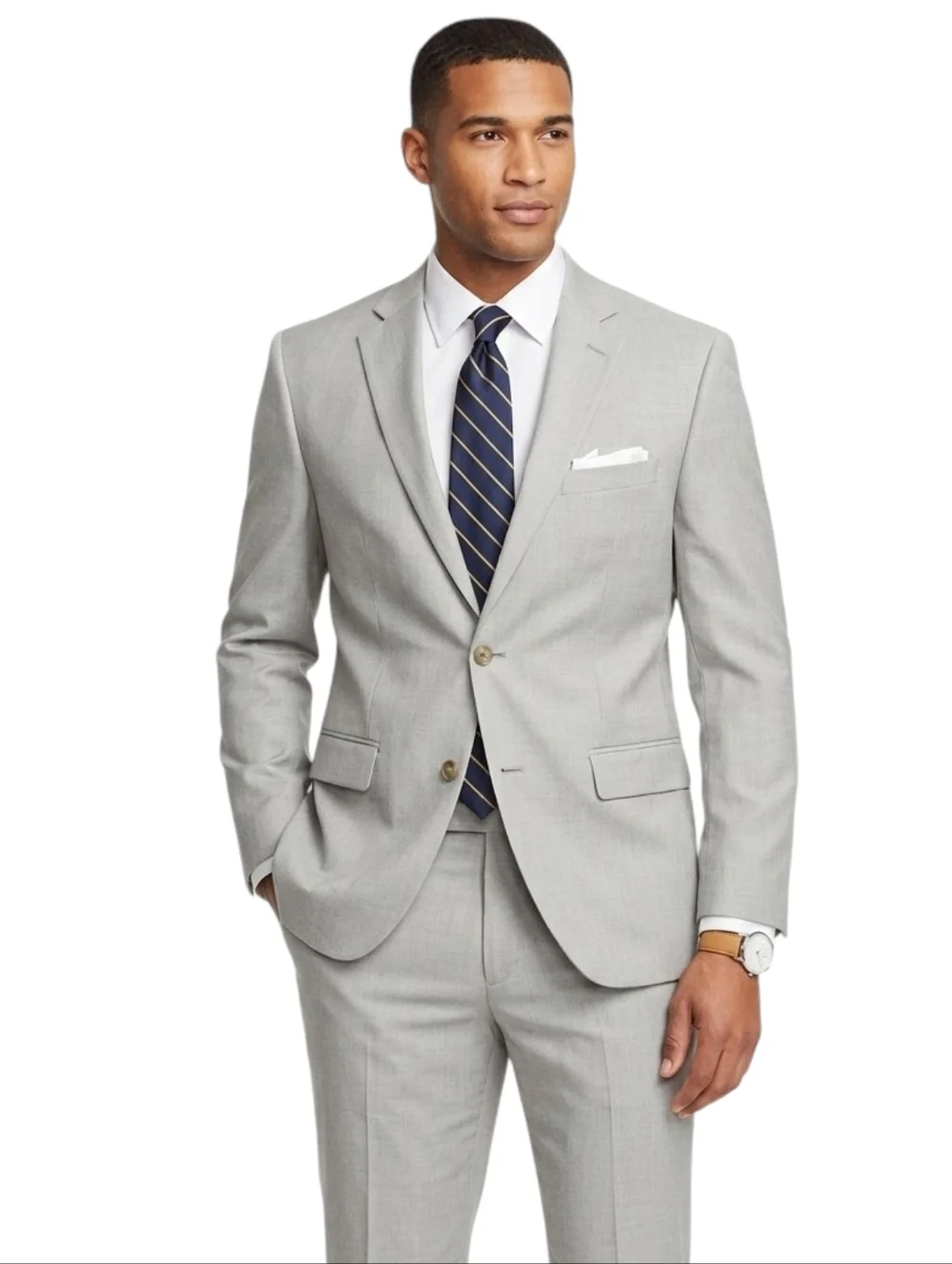 Chaps Est. 1978 Men’s 2-Piece Suit - Khaki Cream Size 42R / 34W x 30L
